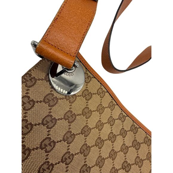 Gucci Monogram Flat Eclipse Messenger Bag*Excellent Condition*Entrupy COA - Picture 3 of 16